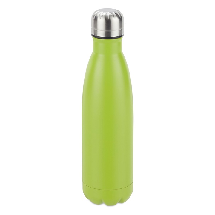 Термос, за тренировка или туризъм, Relaxdays, неръждаема стомана, 500 мл, зелена