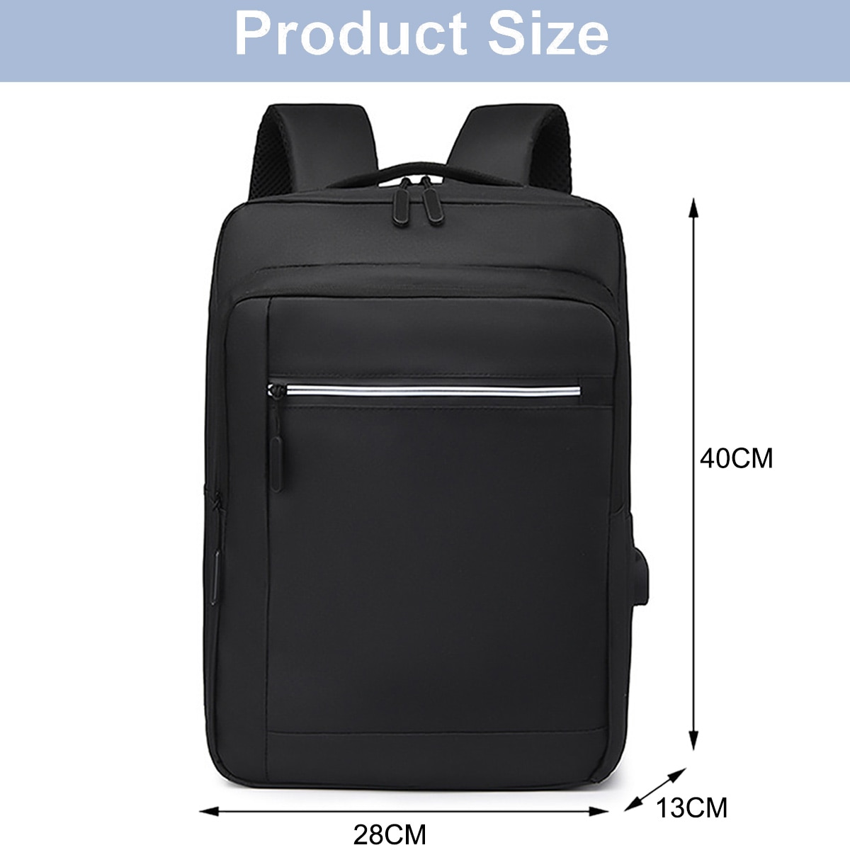 Rucsac, bagaj de mana, rucsac de dama cu compartiment pentru laptop, rucsac pentru facultate/scoala, antifurt (negru)
