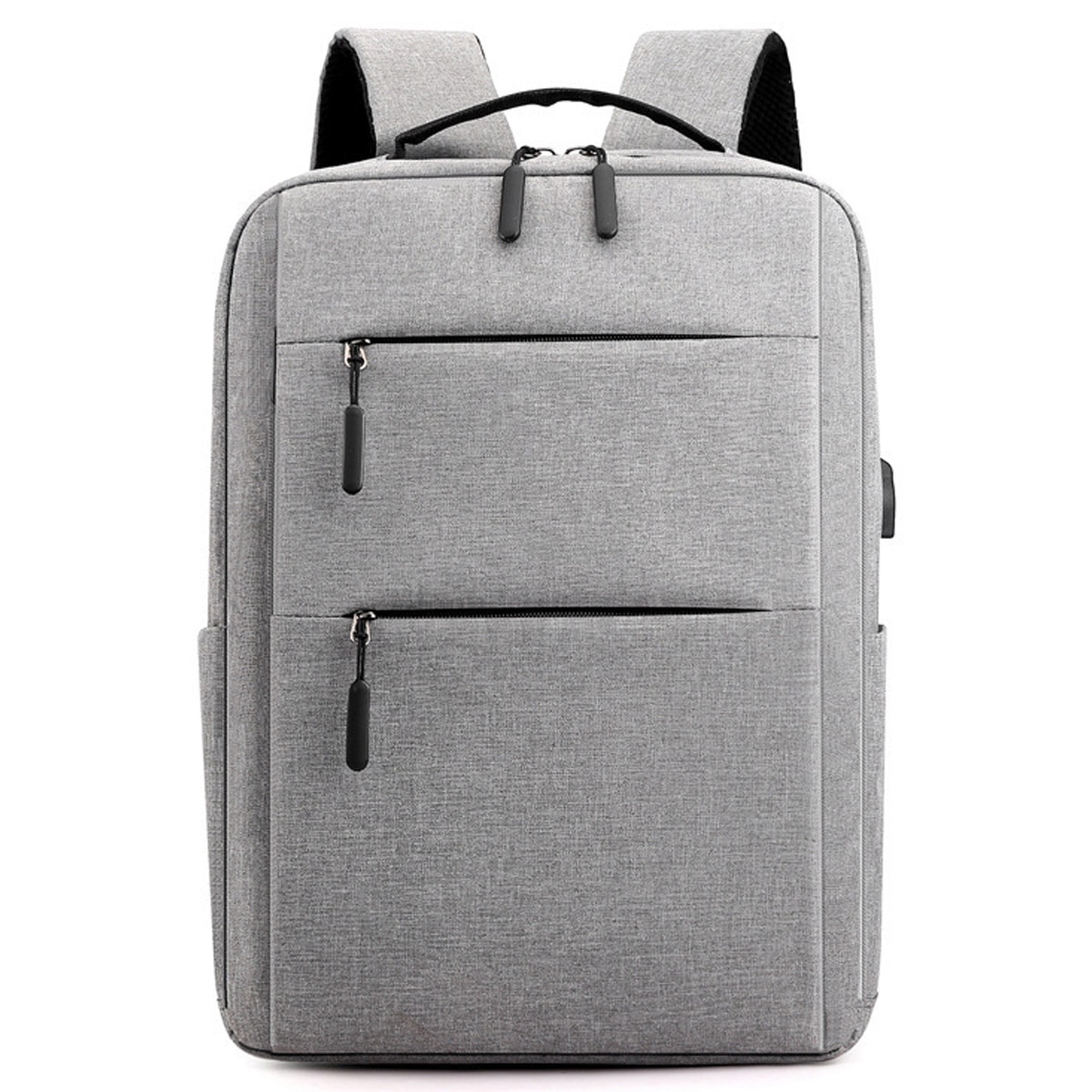 Rucsac pentru laptop, rucsac business pentru laptopuri, rucsac scolar cu port de incarcare USB pentru serviciu, drumetii, calatorii, camping, pentru barbati (gri)
