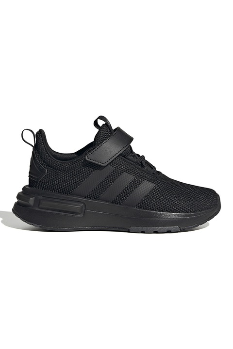 adidas Sportswear, Pantofi sport cu inchidere velcro si logo Racer TR23, Negru, 28 EU