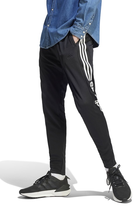adidas Sportswear, Turo Wordmark logómintás szabadidőnadrág, Fehér/Fekete, L
