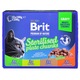 Nedves táp sterilizált macskáknak, Brit Premium, csirke, bárány, máj, lazac, 12x 100 g
