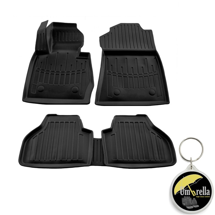 Set covorase auto cauciuc G.Modern Line 3D pentru Bmw X4 (F26) (2014-2018) si breloc Umbrella