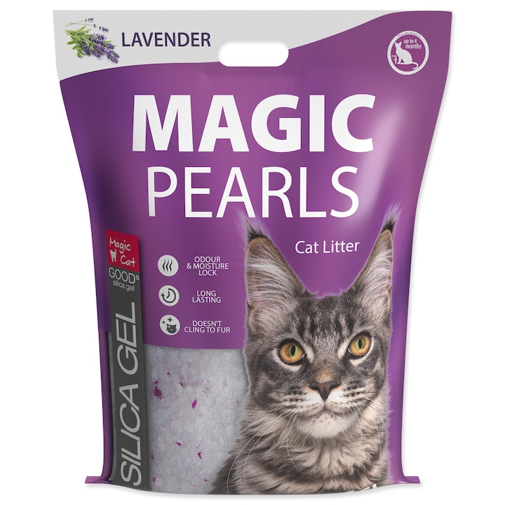 Asternut pentru animale, Magic Litter, Magic Pearls, Lavander, 16 l