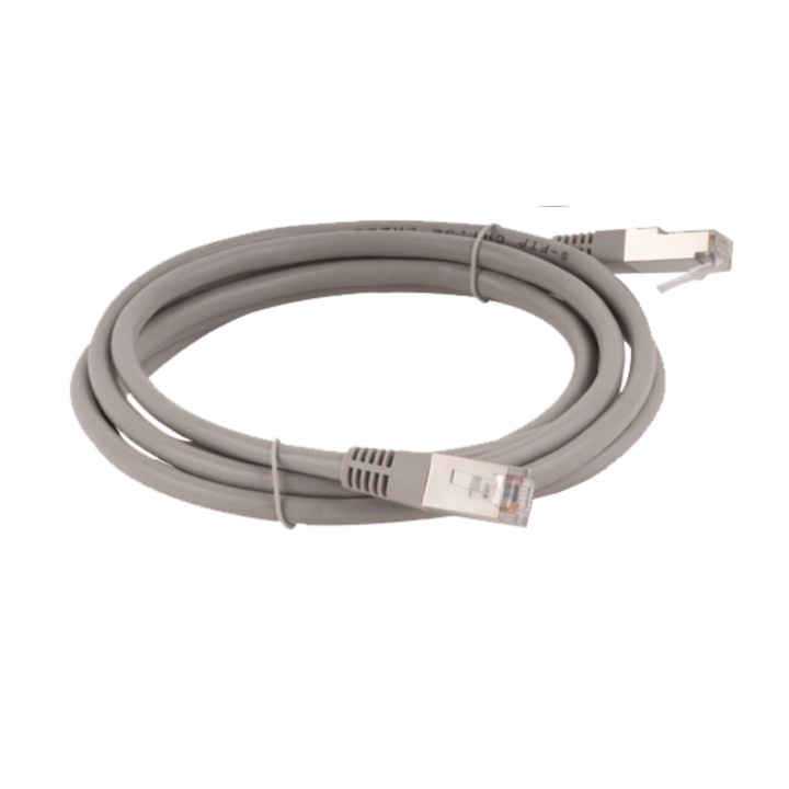 Patch-cord, F/UTP, cat.5e, PVC, 0.5m, Сив, ALANTEC