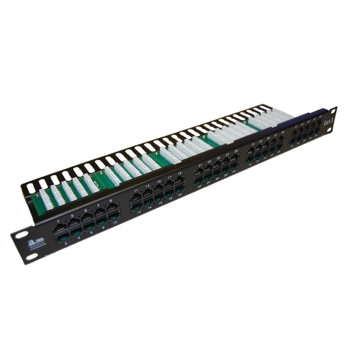 Patch panel ISDN, cat.3, 50 port, LSA ALANTEC