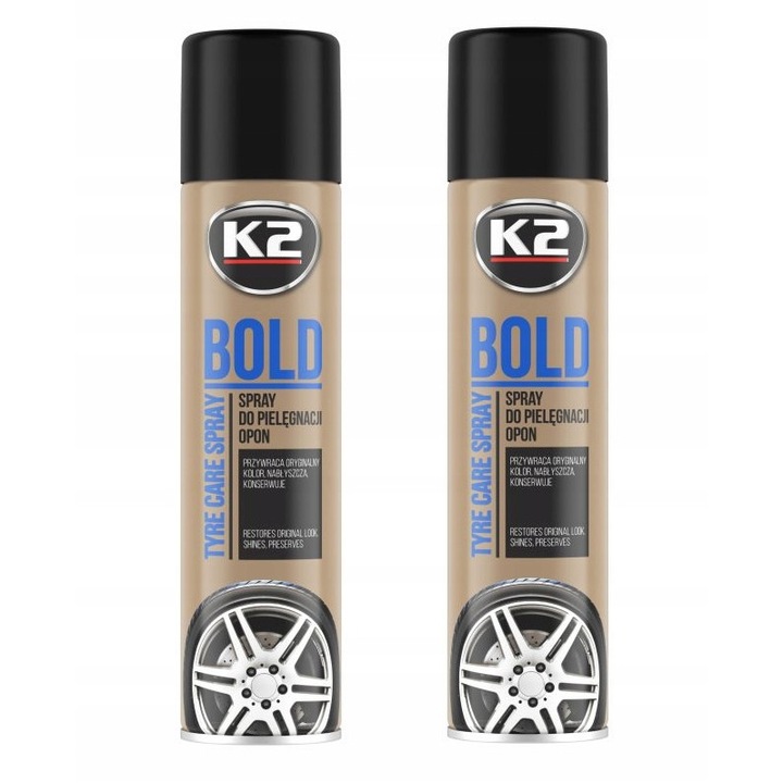 Set 2 solutii intretinere anvelope, K2, 600 ml