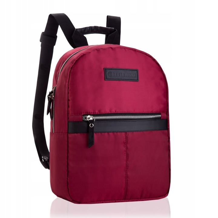 Дамска раница, Betlewski, полиестер, бордо, 25x32x10см