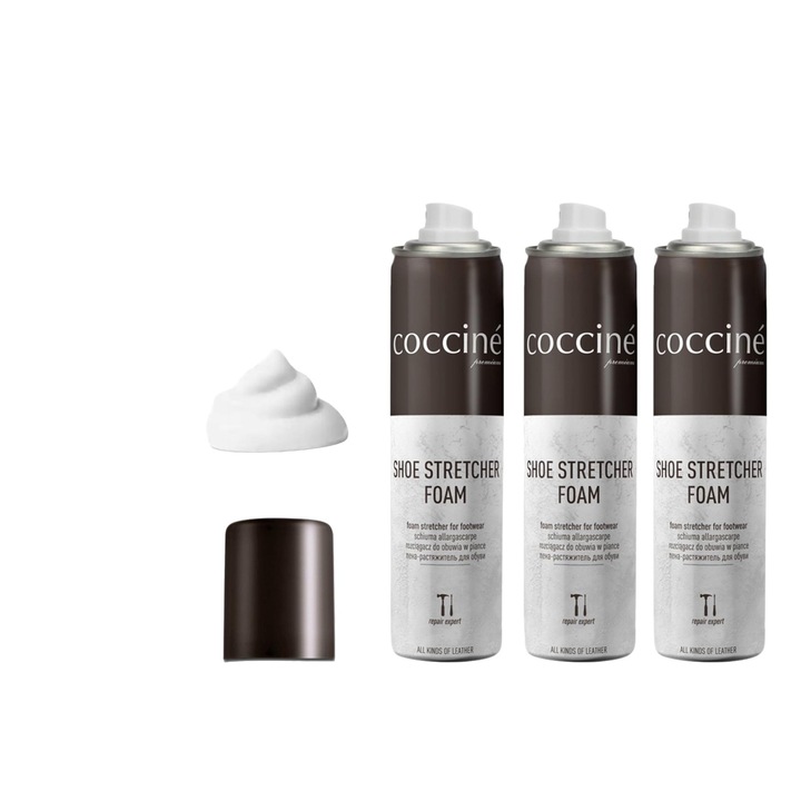 Set 3x Spuma pentru pantofi, Coccine, 75 ML