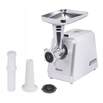Masina De Tocat SATURN ST-FP0090 ,1600W ,Accesoriu Kebbe,Accesoriu Carnati,Cutit Inox,Alb Masina De Tocat SATURN ST-FP0090 ,1600W ,Accesoriu Kebbe,Accesoriu Carnati,Cutit Inox,Alb