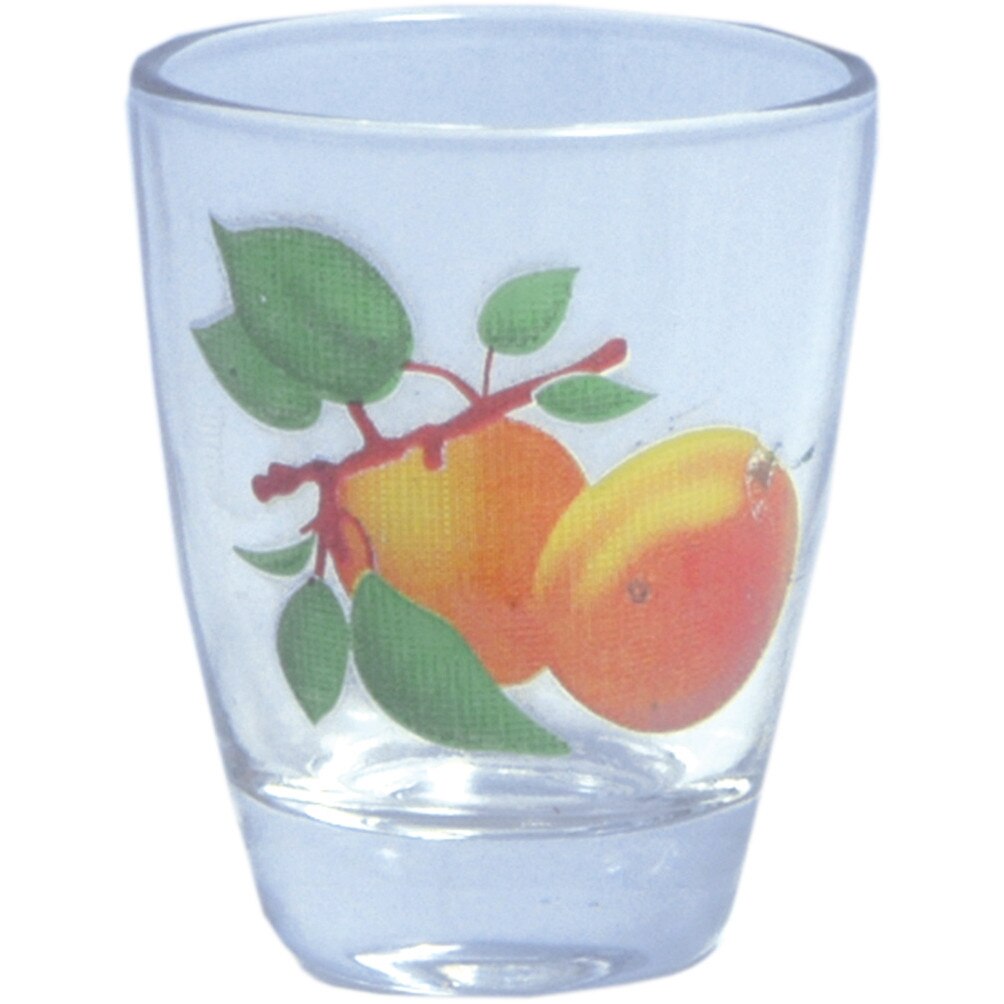 Set 6 pahare tarie 30ml cu decor piersici