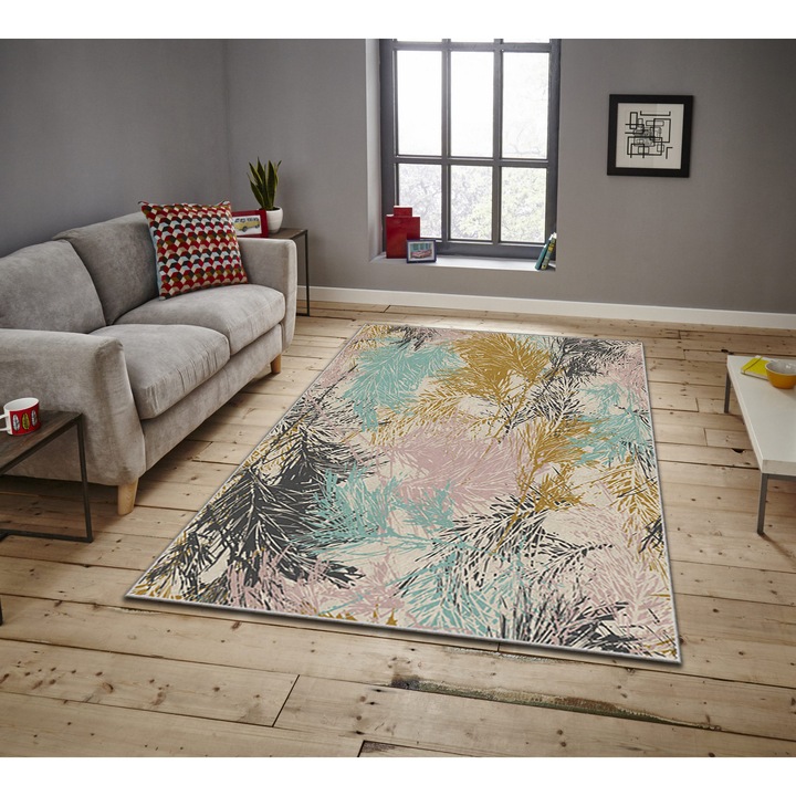 Килим Asi Home Branches, 160 x 230 см, полиестер, многоцветен