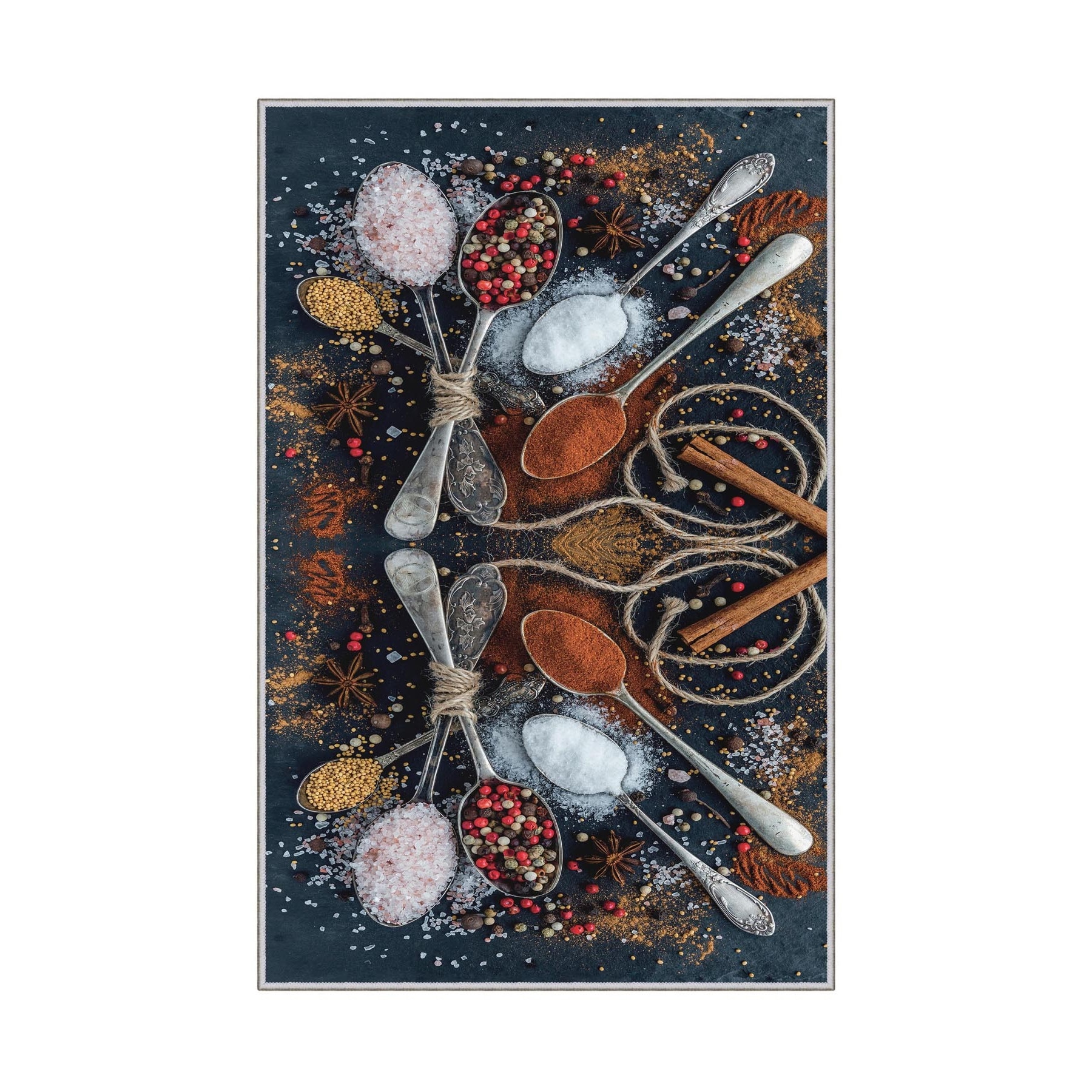 Кухненски килим Asi Home Seasoning Spoons, Полиестер, Многоцветен, 50 x ...