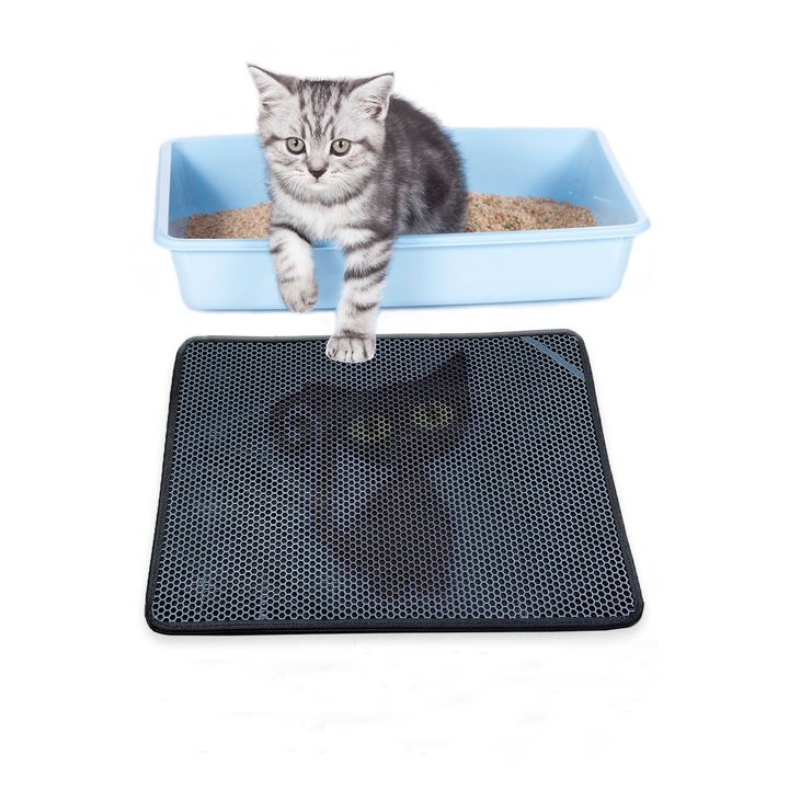 Подложка за котешка тоалетна Asi Home Yummy, 40 x 60 см, PVC, многоцветна