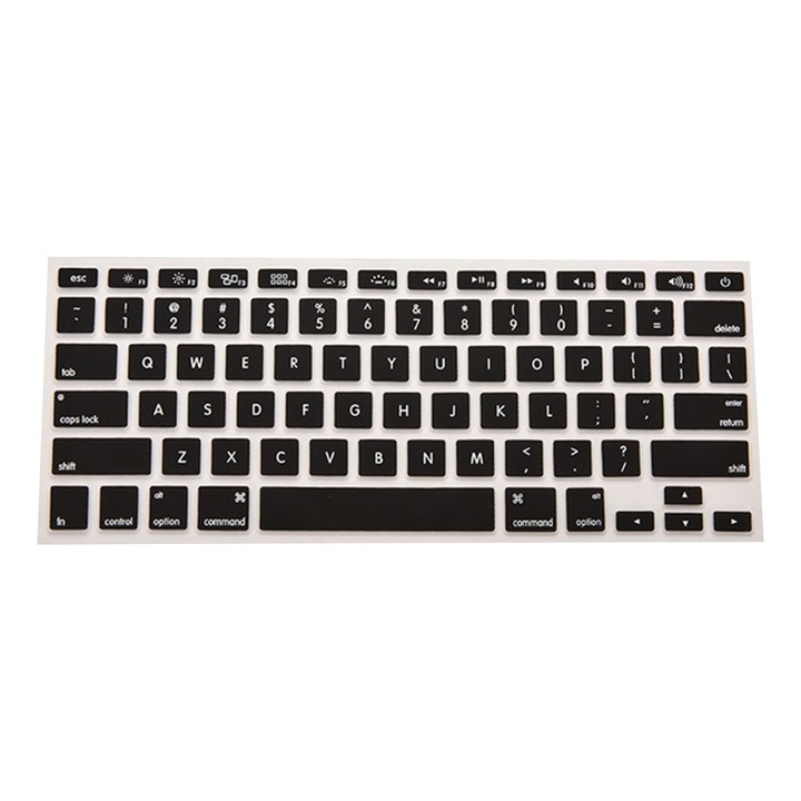 PadForce védőfólia laptop billentyűzet kompatibilis Macbook Air 13, Pro 13,15,17 - 28.7 x 11.9 cm - Fekete