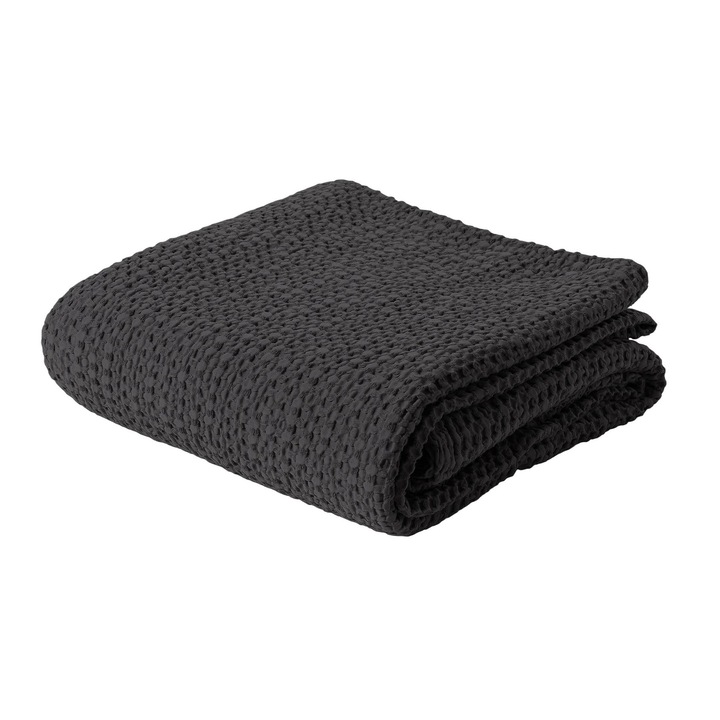 Cuvertura de pat Vital Home, Bumbac, 180x220 cm, Antracit