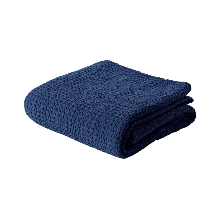 Cuvertura de pat Vital Home, Bumbac, 240x260 cm, Bleumarin