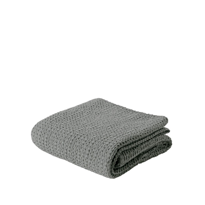 Cuvertura de pat Vital Home, Bumbac, 160x220 cm, Gri inchis