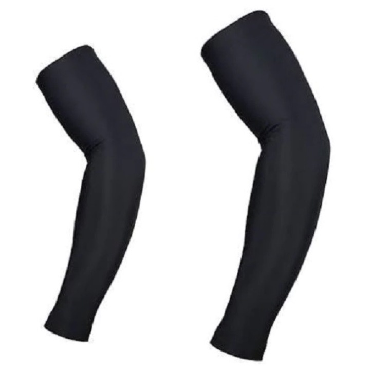 Комплект от 2 унисекс спортни ръкави с UV защита DAVIDAMI CONCEPT® универсален размер, черен