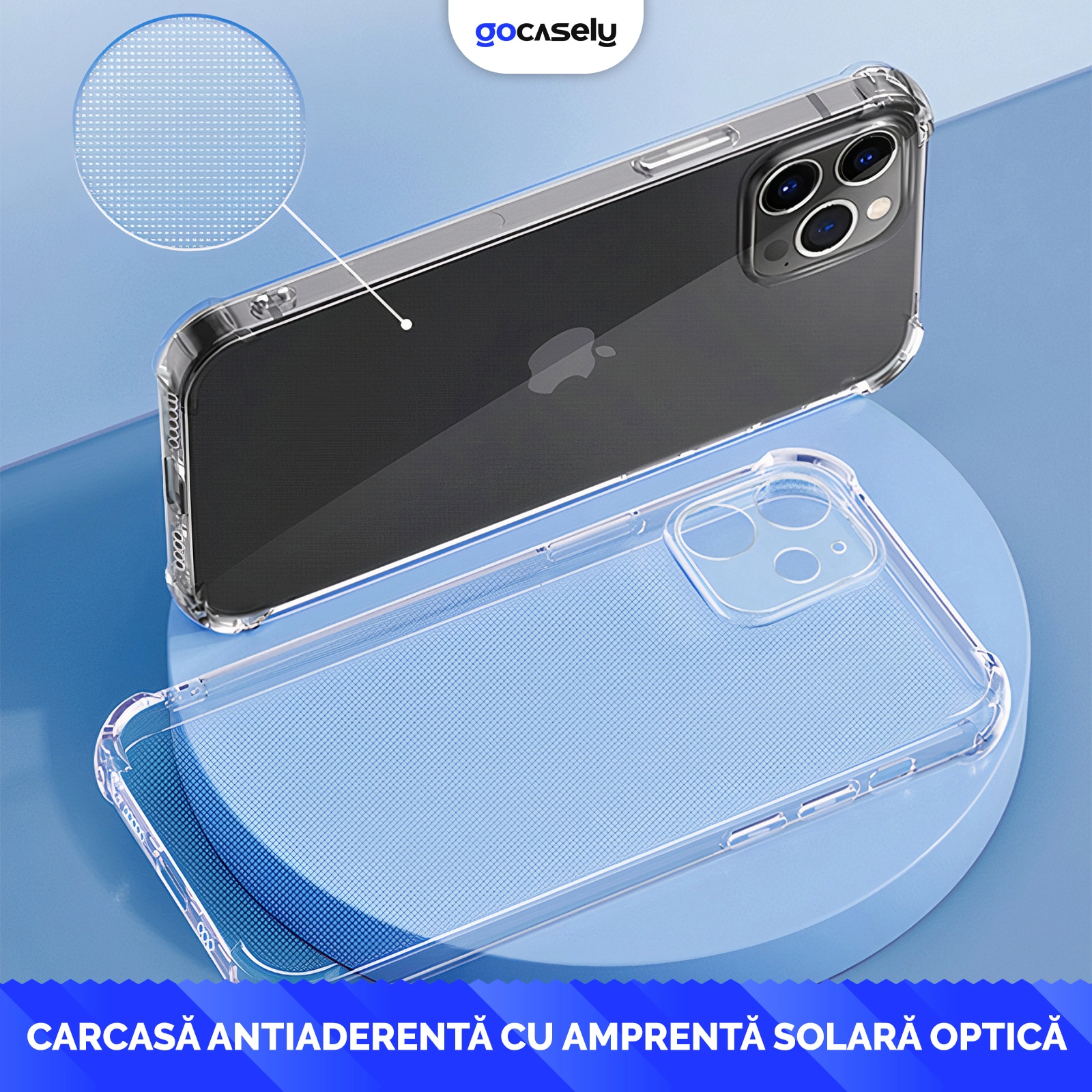 SORAKA Custodia Trasparente per iPhone 13 Pro Max con Pulsante in