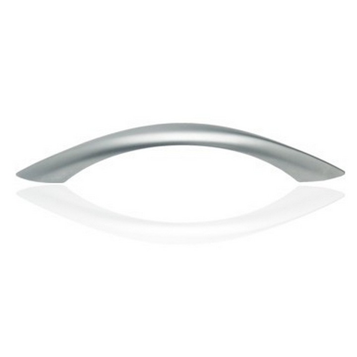 Maner metalic crom satinat, 96 mm, DECORIS, U-001