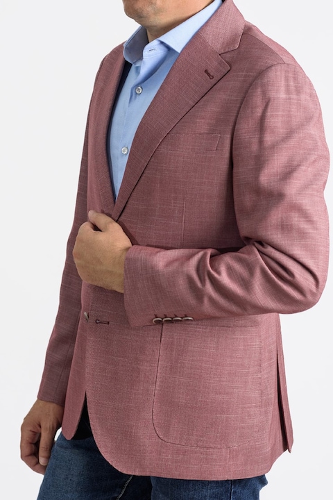 Елегантно мъжко яке, размер 48, цвят Visiniu