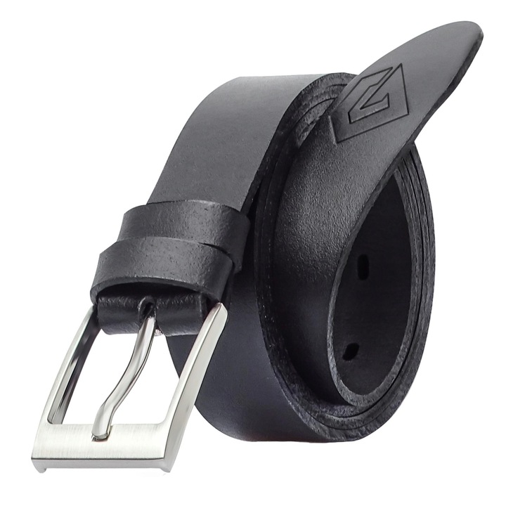 Curea barbati, Piele naturala, Negru, Gracio GT-05, Negru, 130