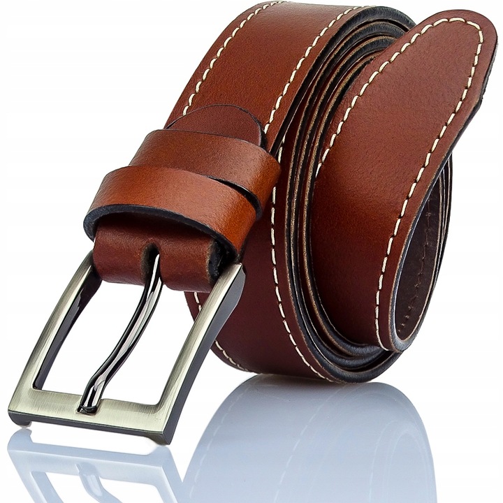 Curea barbati, Piele naturala, Maro, Gracio BT-02, Maro, 145