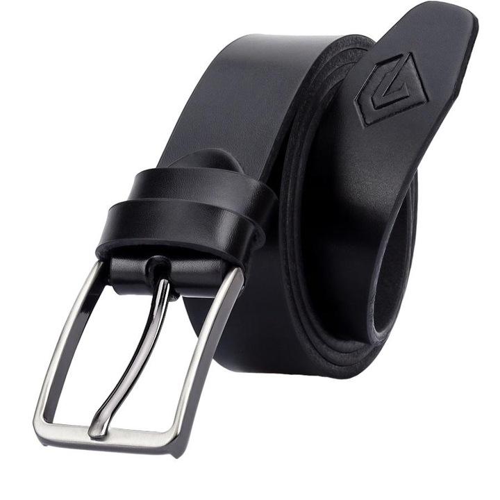 Curea barbati, Piele naturala, Negru, Gracio OLC-02, Negru, 155