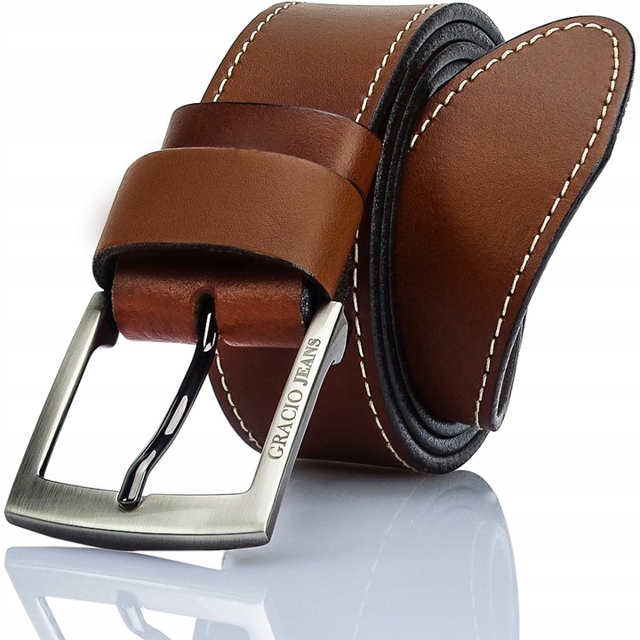 Curea barbati, Piele naturala, Maro, Gracio GMT-01, Maro, 150
