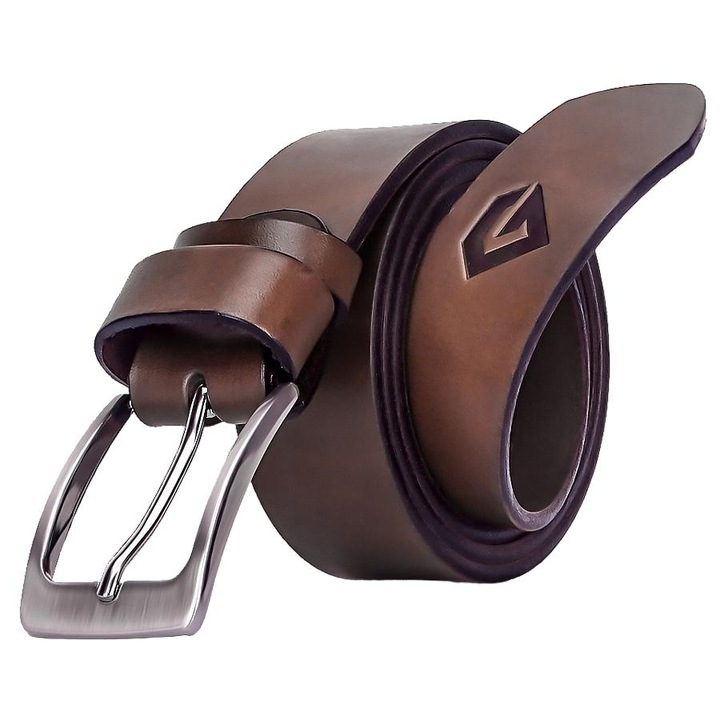 Curea barbati, Piele naturala, Maro, Gracio GM-02, Maro, 155