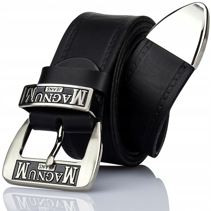 Curea barbati, Piele naturala, Negru, Gracio GUM-01, Negru, 155