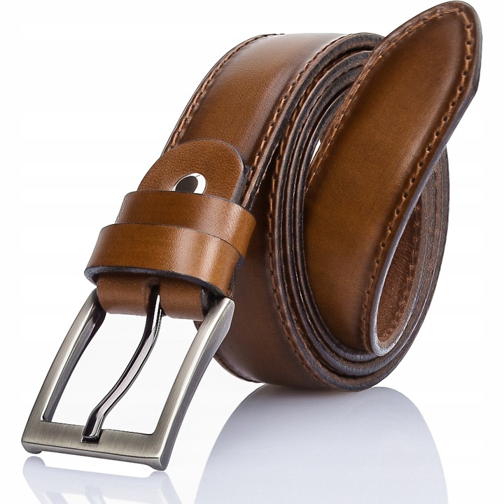 Curea barbati, Piele naturala, Maro, Gracio BT-01, Maro, 130