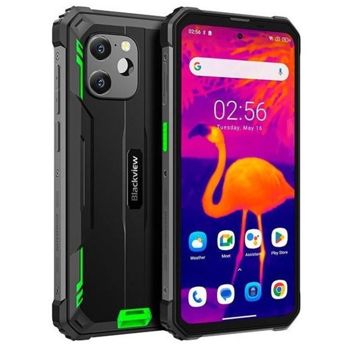 Telefon mobil Blackview BV8900 Verde, 4G, Camera termica, IPS 6.5", 64+5 Mpx, 8GB + 8GB RAM, 256GB ROM, Android 13, 10380mAh, Dual SIM