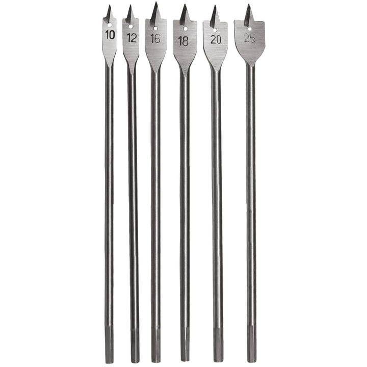 Freza pentru lemn, 6 buc /set, (10,12,16,18,20,25) x 300 mm