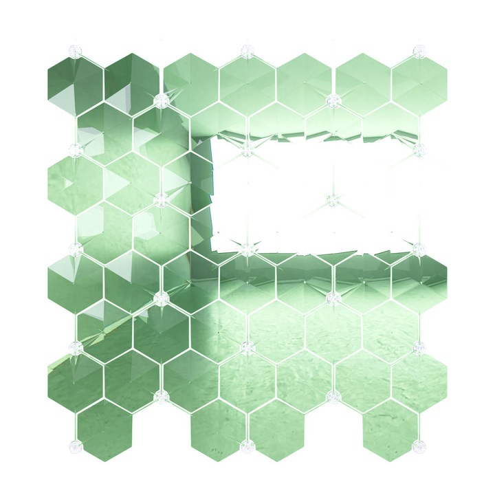 OXOWALL - OXO1M2 térelválasztó készlet - (TR21) víztiszta UV zöld 1 m2