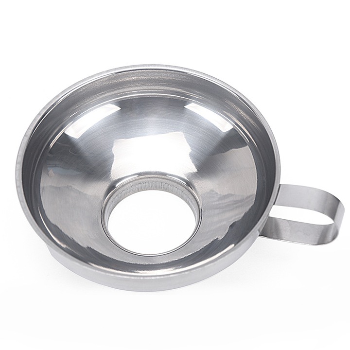 Tölcsér széles szájjal, Sunmostar, Rozsdamentes acél, Ezüst