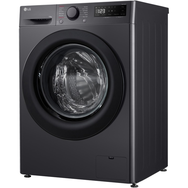 Masina de spalat rufe LG F4WR510SBM, 10 kg, 1400 rpm, Clasa A, Motor AI Direct Drive, AI Wash, Smart Diagnosis, Negru