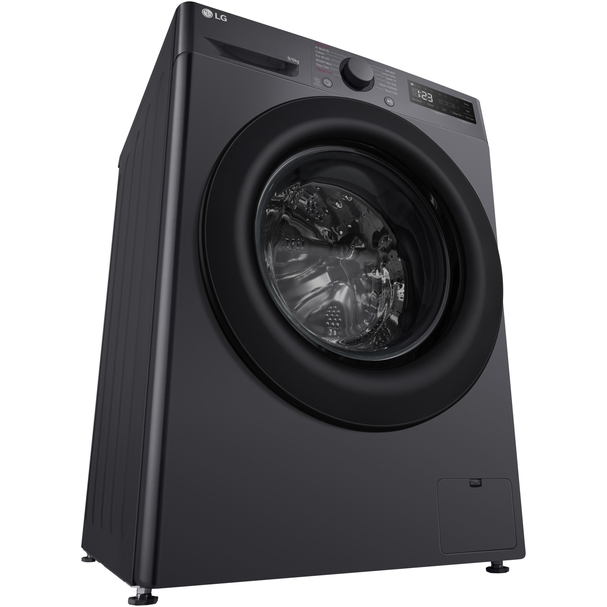 Masina de spalat rufe cu uscator LG F4DR509SBM, 9 kg Spalare, 6 kg Uscare, 1400 rpm, Clasa D, Motor Direct Drive, TurboWash, Negru