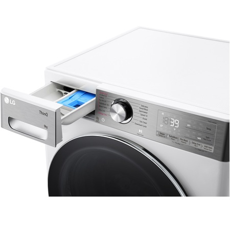 Masina de spalat rufe LG F4WR909P3W, 9 kg, 1400 rpm, Clasa A, Motor Direct Drive, WiFi ,TurboWash, Smart Diagnosis, Alb