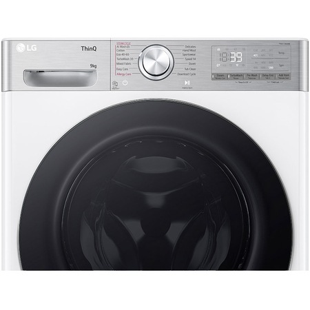Пералня LG F2WR909P3W, 9 кг, 1200 об./мин., Клас А, Инверторен мотор с директно задвижване, Steam+, Smart Diagnosis, Бял