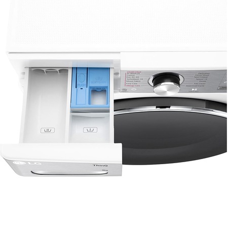 Masina de spalat rufe LG F2WR909P3W, 9 kg, 1200 rpm, Clasa A, Motor Direct Drive, Steam+, Smart Diagnosis, Alb