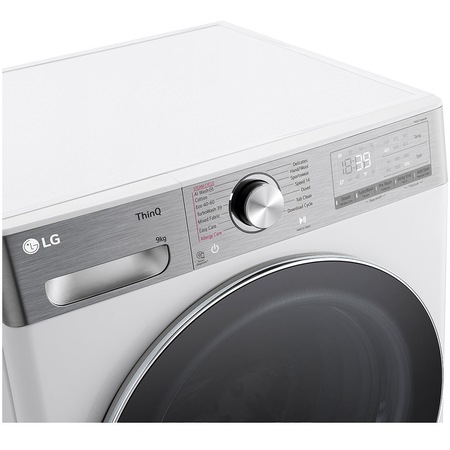 Masina de spalat rufe LG F2WR909P3W, 9 kg, 1200 rpm, Clasa A, Motor Direct Drive, Steam+, Smart Diagnosis, Alb
