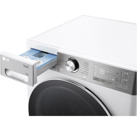 Masina de spalat rufe LG F4WR913P2WA, 13 kg, 1400 rpm, Motor AI Direct Drive , Clasa A, Wi-Fi, Turbowash, ezDsipense, Alb