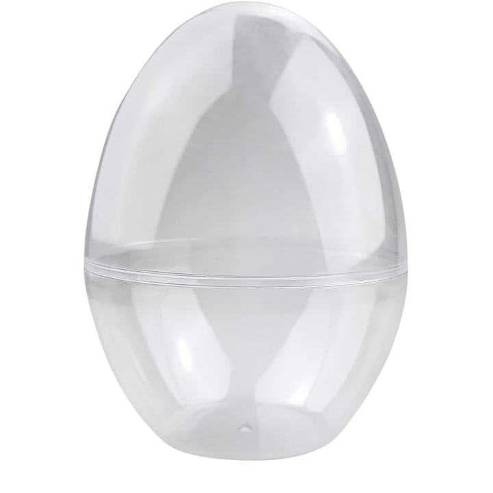 Set 5 bucati Ou din doua piese, Netuno, Acril, Pliabil, 12 cm, Transparent