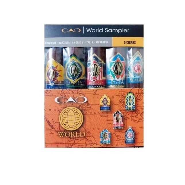 Set 5 Trabucuri Premium CAO World Sampler, ambalate individual - eMAG.ro