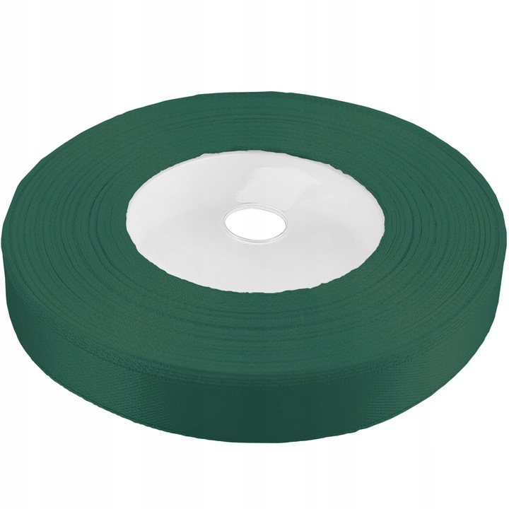 Szatén díszítő szalag, Netuno, ideális meghívókhoz és üdvözlőlapokhoz, 12 mm, 32 m, zöld üveg