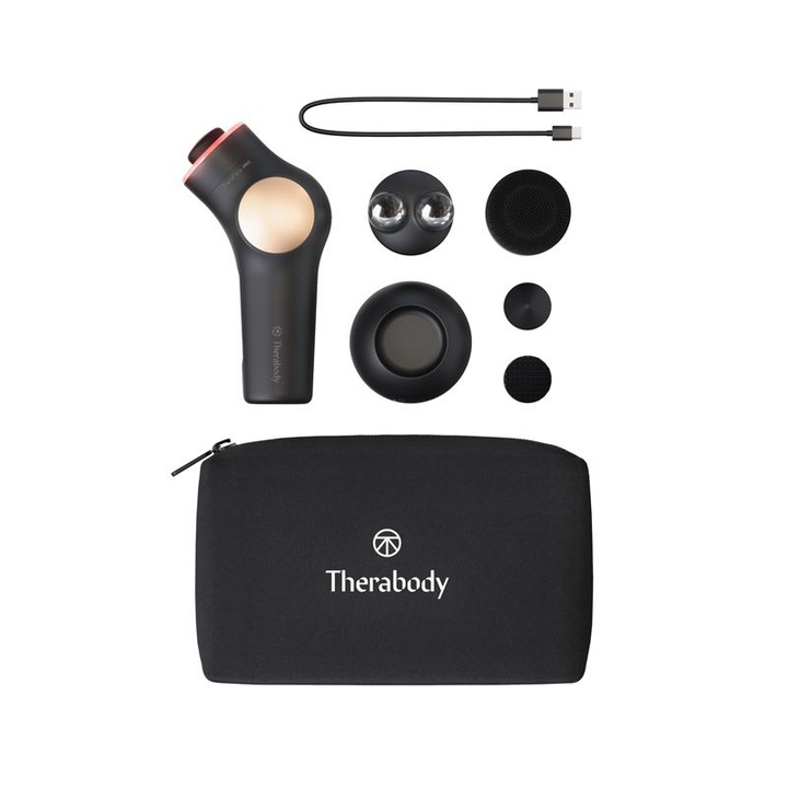Масажор Therabody TheraFace PRO, 3 скорости (1750, 2100, 2400 PPM), черен/златен