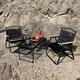 Masa de camping aluminiu pliabila, sundiguer, Pliabila in Stil Valiza, 60 x 40 x 25 cm, Negru