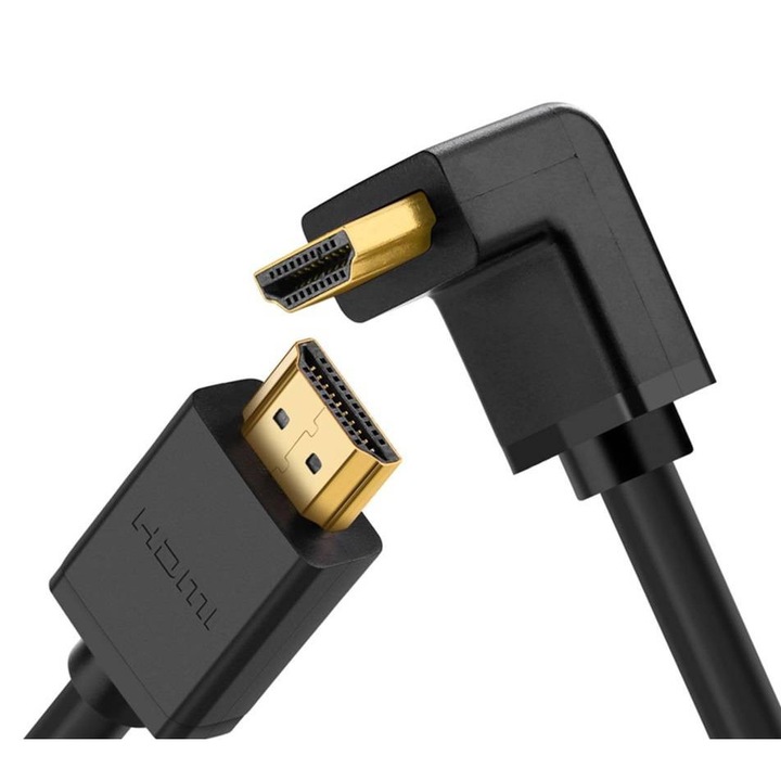 EOL "UGREEN HD103 HDMI - HDMI kábel (90 fok) 4K, 1m (fekete) v2